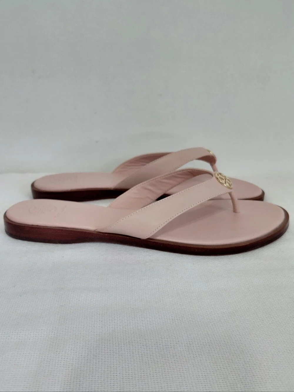 New Tory Burch Pink Benton Flip Flop Sandals Size 9